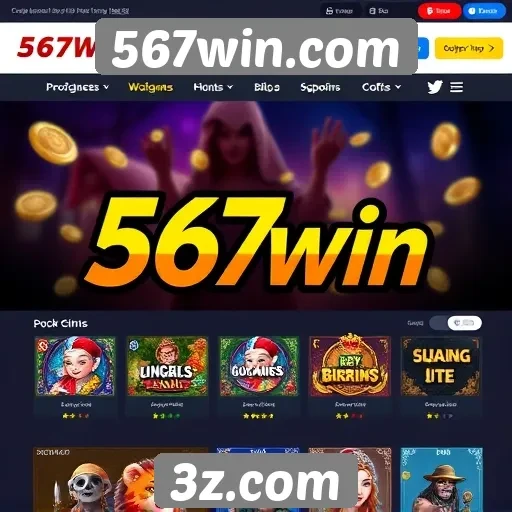 Interface do usuário do site 567win é amigável